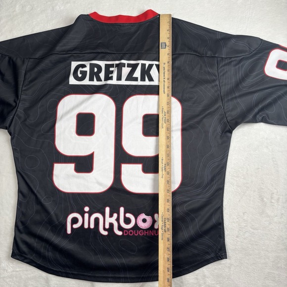 Las Vegas Desert Dogs Black Hockey Jersey Gretzky Pinkbox Doughnuts Men's XL - Picture 7 of 8